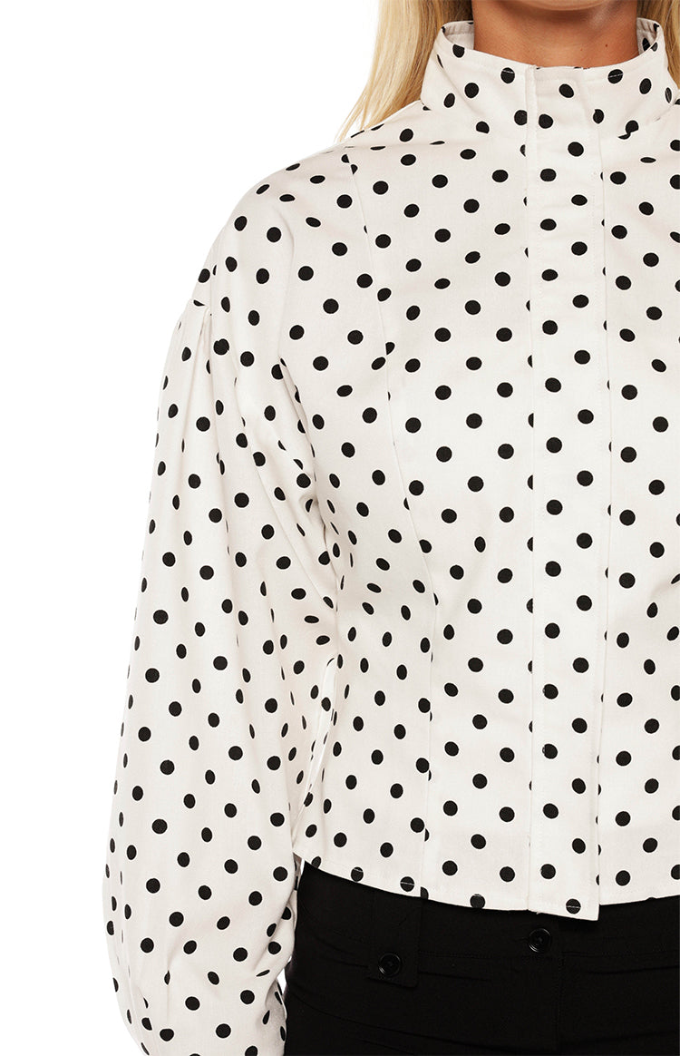 Front Page White Polka Dot Jacket — 13