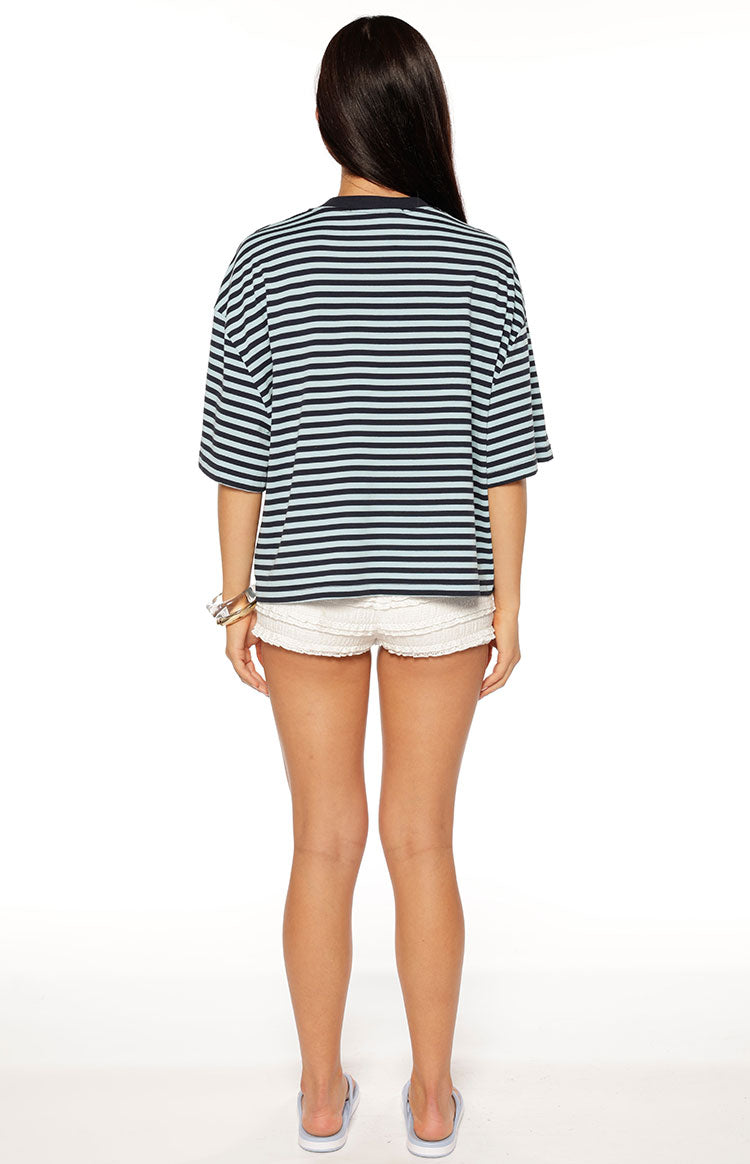 Lioness Bloom Short Sleeve Top Navy Sea Stripe — 6