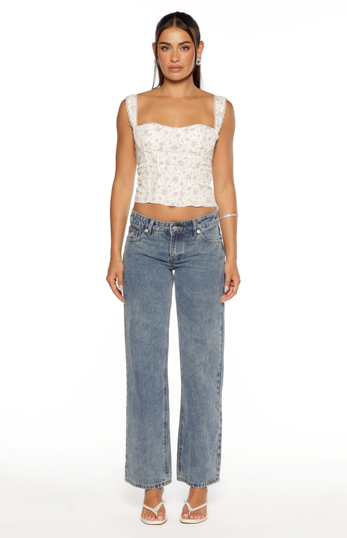 Louis Purple Floral Corset Top — 5