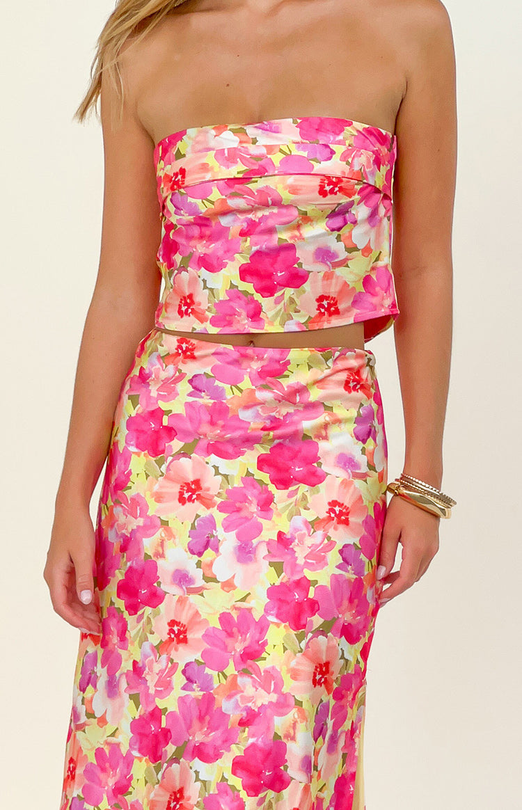 Genevieve Yellow Floral Pop Print Top — 3