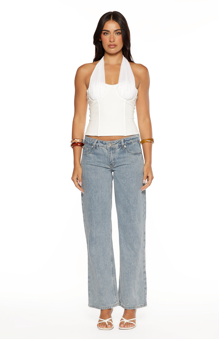 Ivie White Corset Halter Neck Top — 5