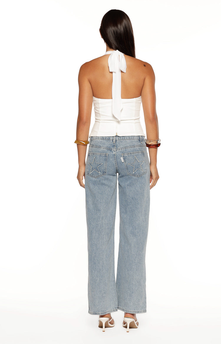 Ivie White Corset Halter Neck Top — 7