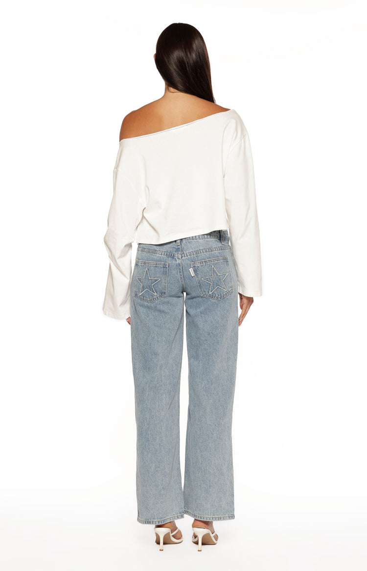 Phoenix White Off Shoulder Long Sleeve Top — 7