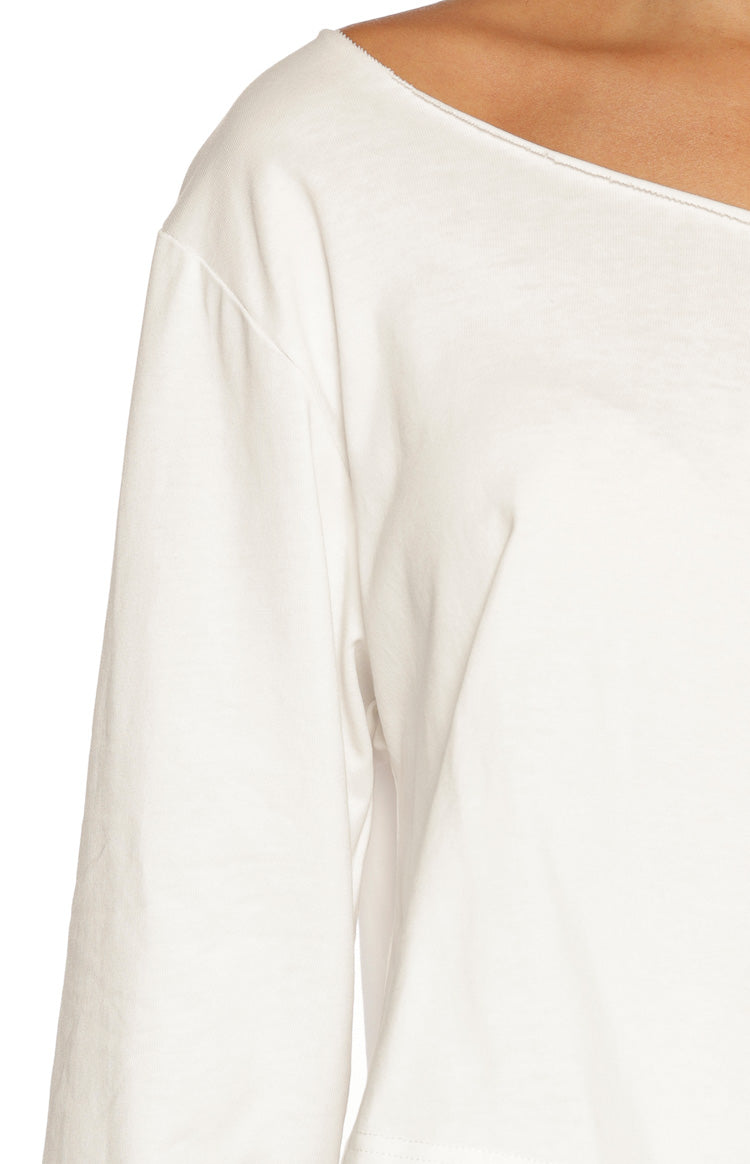 Phoenix White Off Shoulder Long Sleeve Top — 8