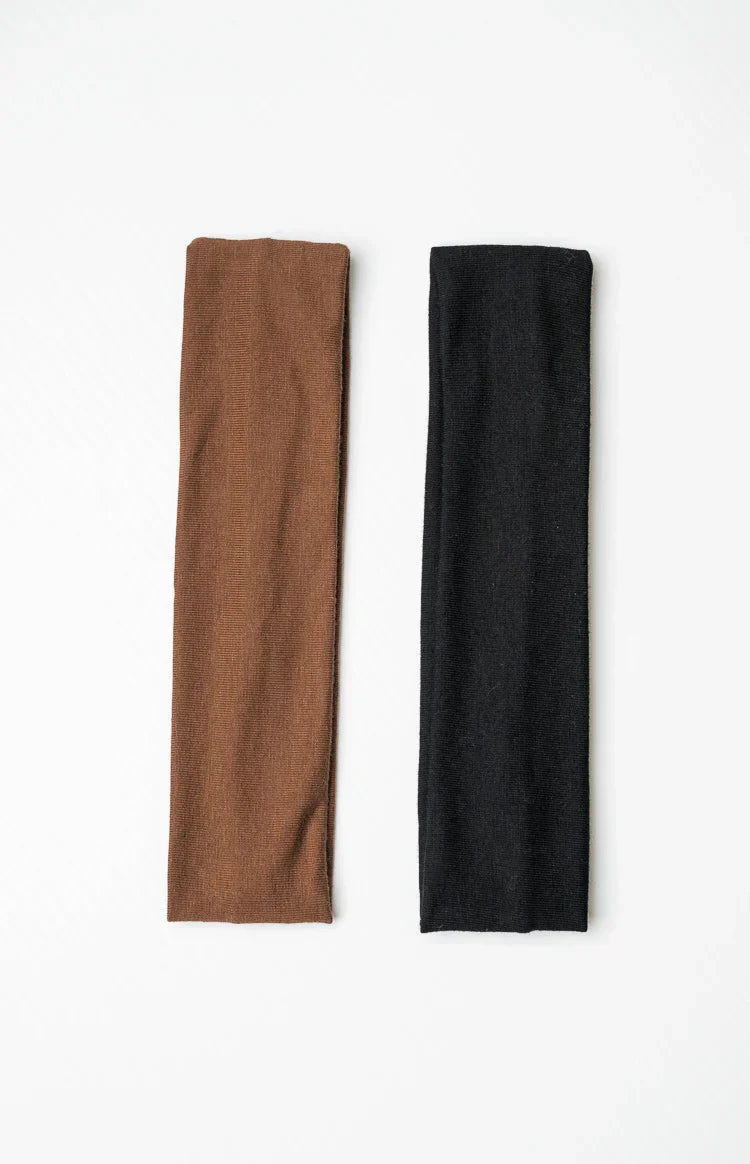 Serenity Black and Brown Headband 2 Pack — 3