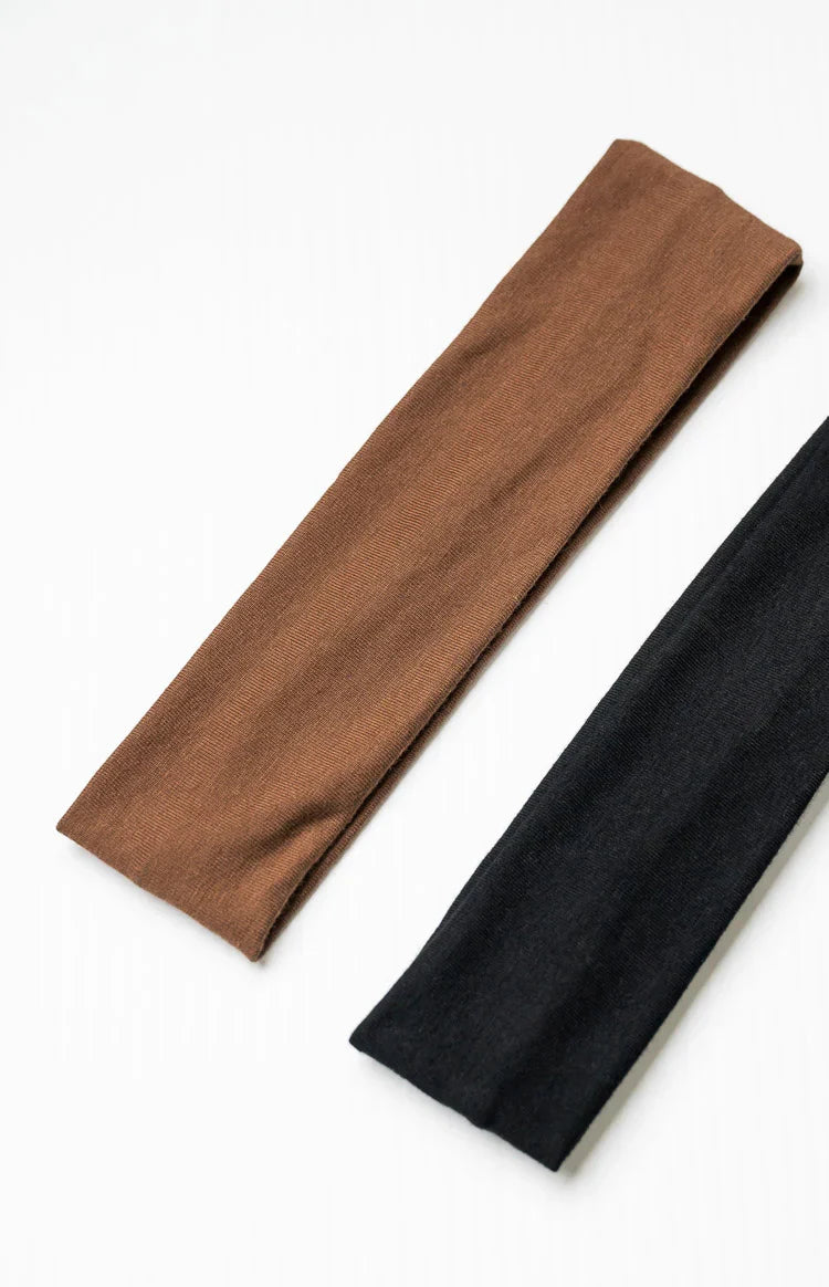 Serenity Black and Brown Headband 2 Pack — 4