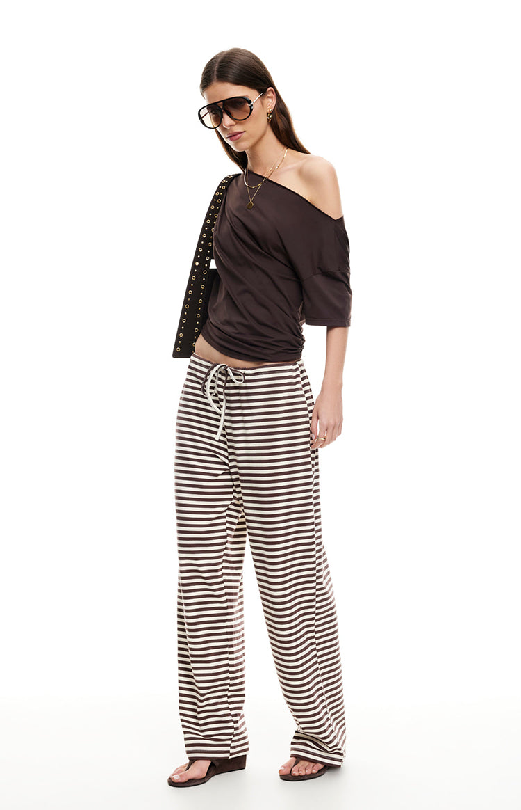 Lioness Bloom Dark Chocolate Stripe Pants — 3