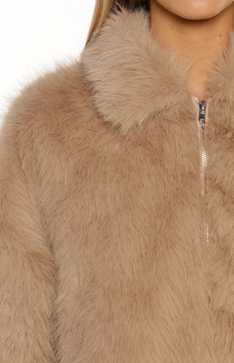 Nero Light Brown Faux Fur Jacket — 8