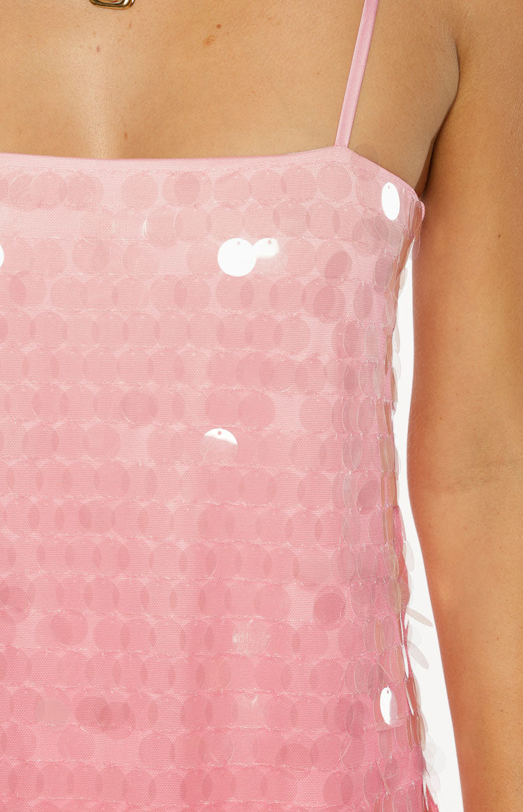 Sansone Pink Ombre Sequin Mini Dress — 3