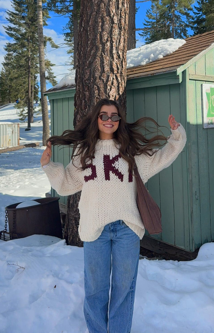 Jasmine Ski Cream Jacquard Chunky Knit Sweater — 6
