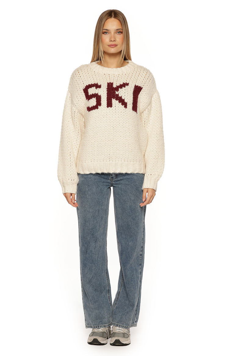 Jasmine Ski Cream Jacquard Chunky Knit Sweater — 7