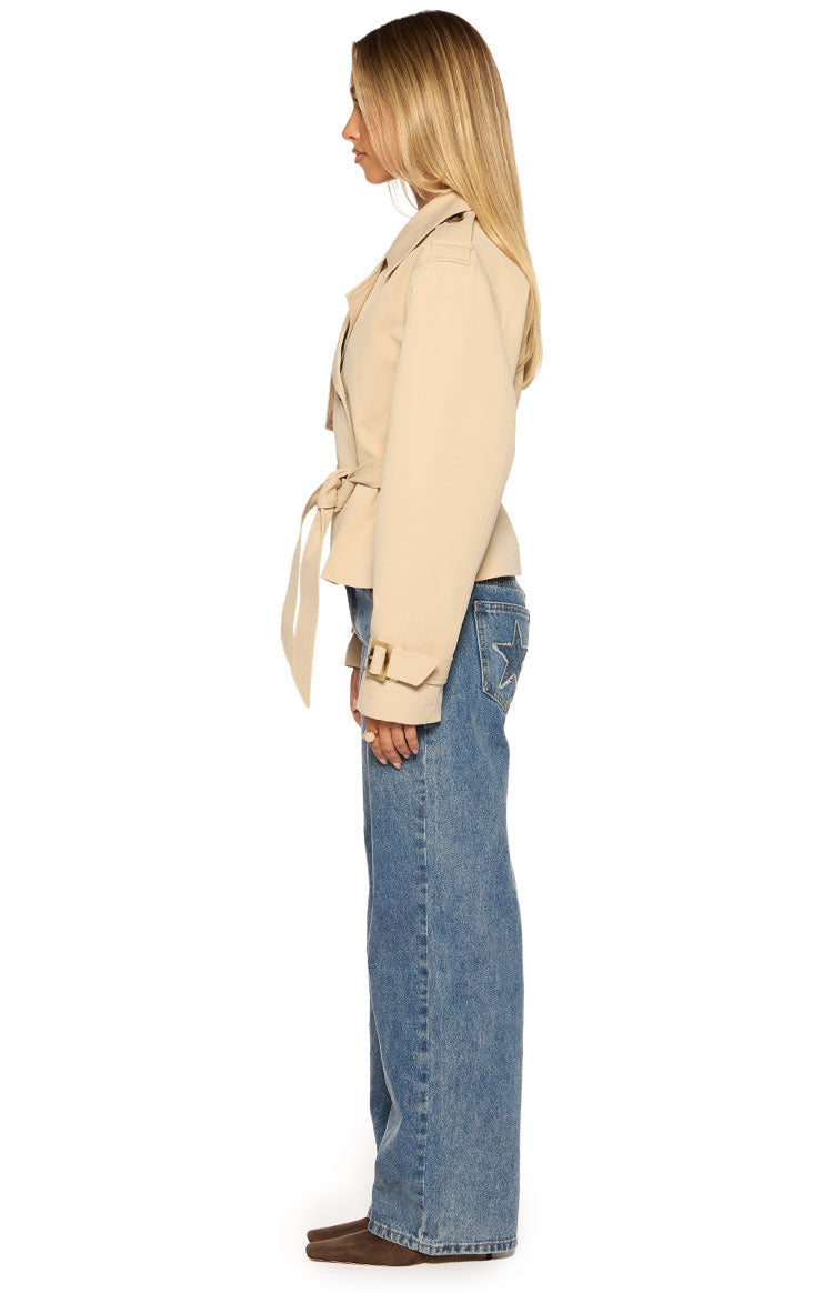 Wilda Cream Cropped Trench Coat — 11