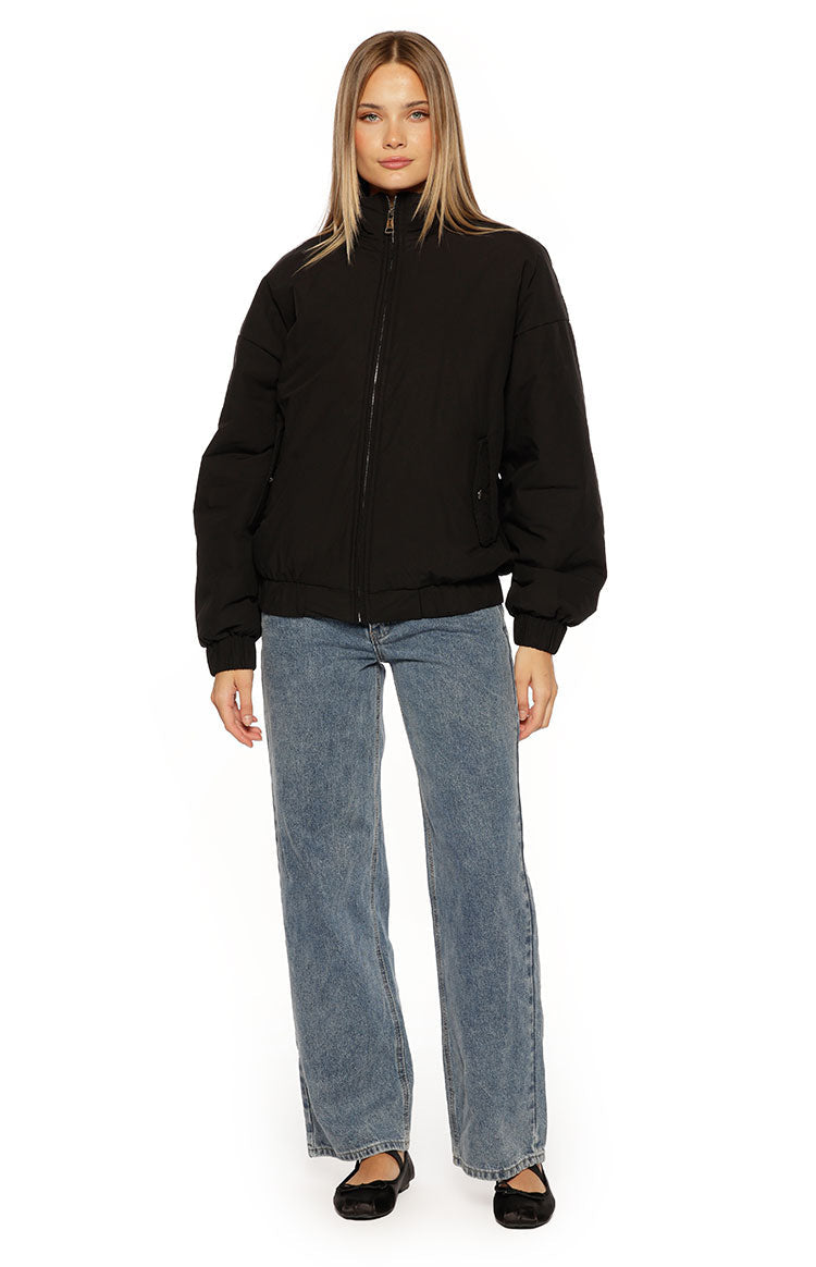 Ace Black Oversized Puffer Jacket — 2
