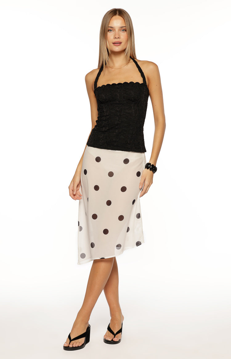 Charlee Black Lace Halter Neck Top — 14