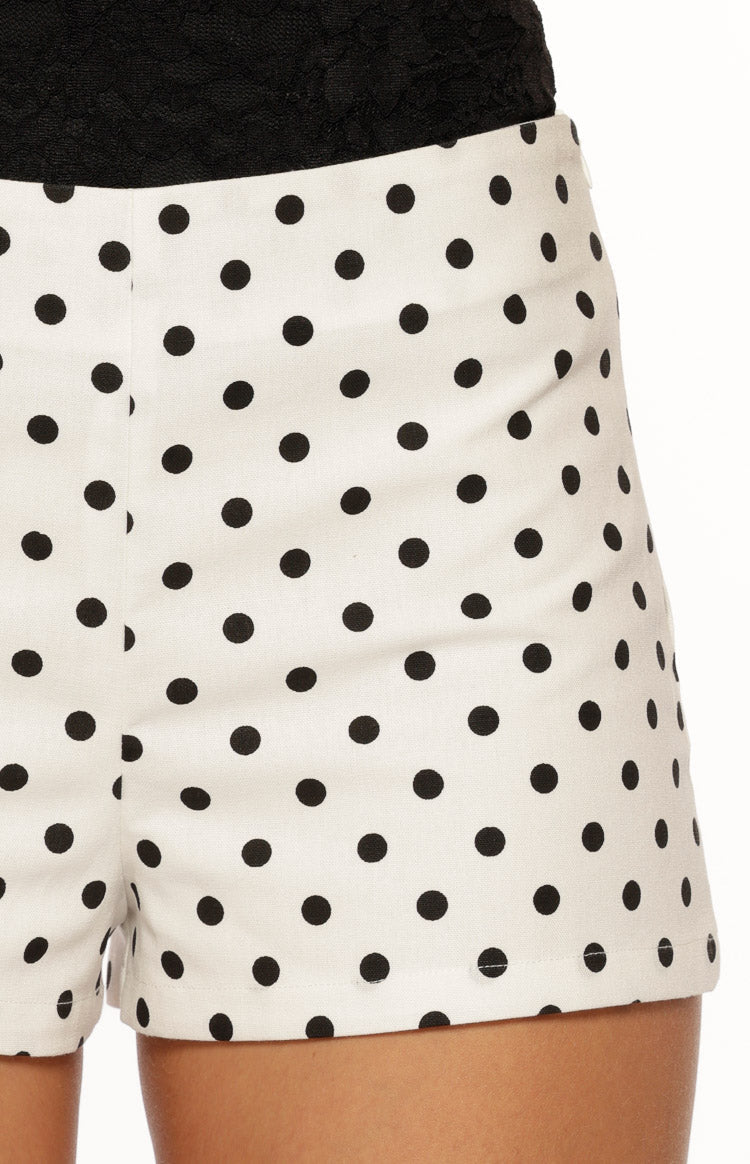 Brynn White Polka Dot Shorts — 9