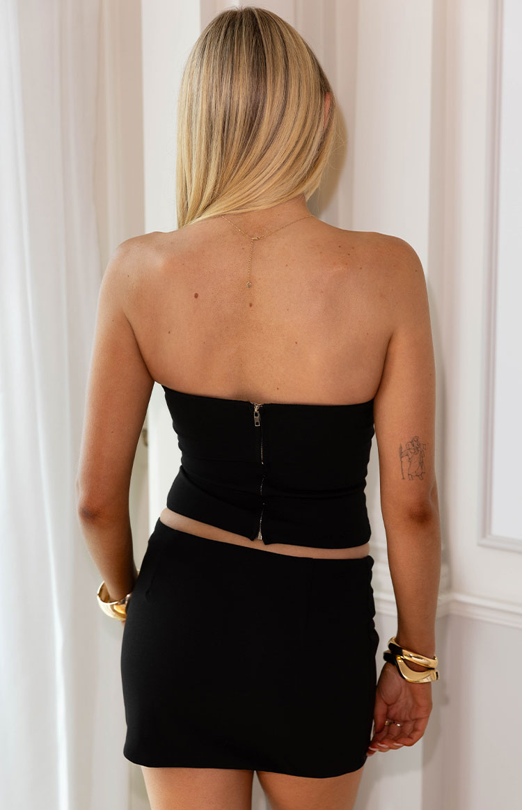 Perla Black Low Waisted Mini Skirt — 6