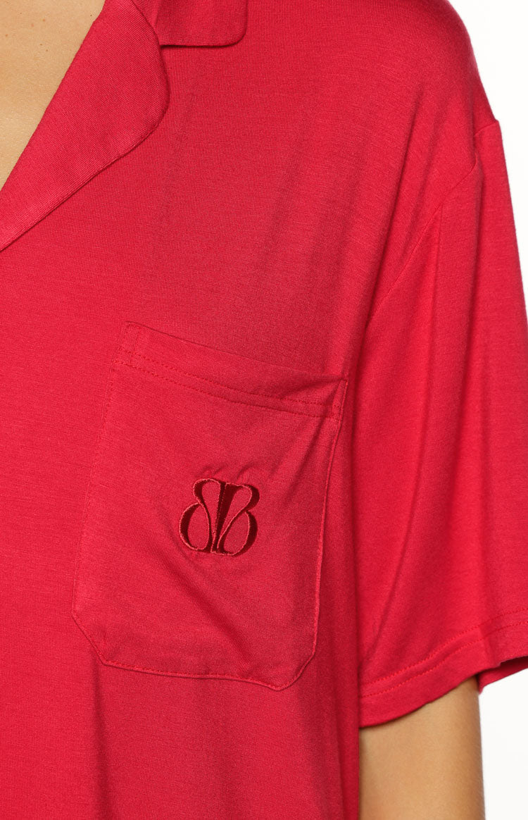 Jamey Burgundy Pajama Shirt — 8