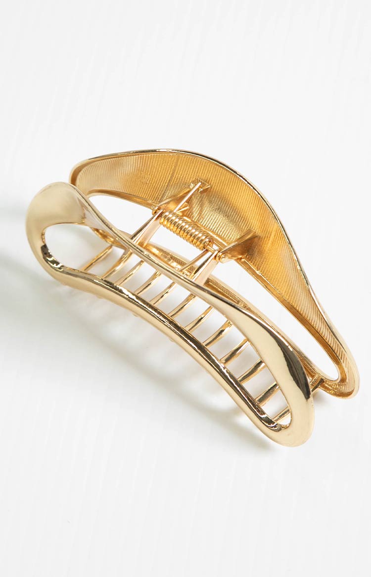 Delva Gold Hollow Claw Clip — 1