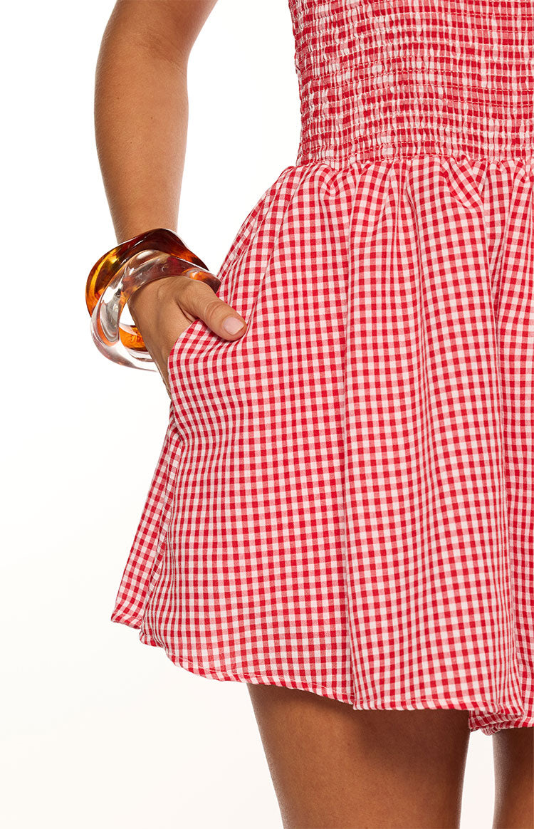 Robin Red Gingham Halter Playsuit — 8