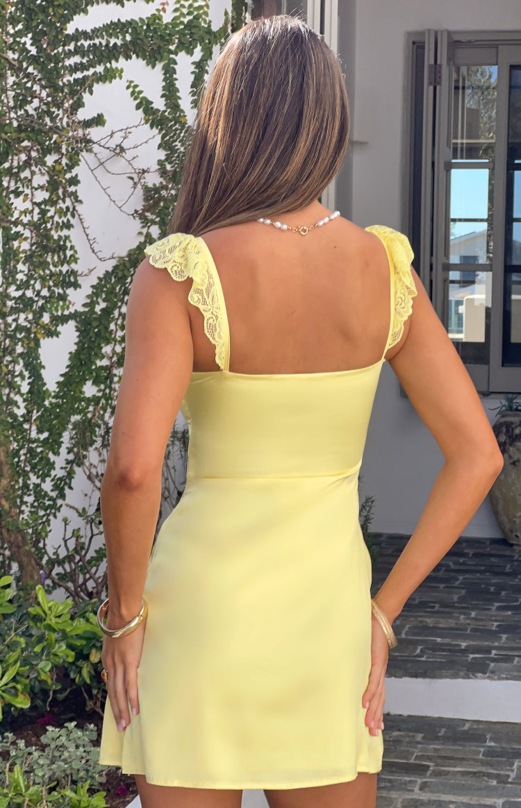 Raph Yellow Party Mini Dress — 6