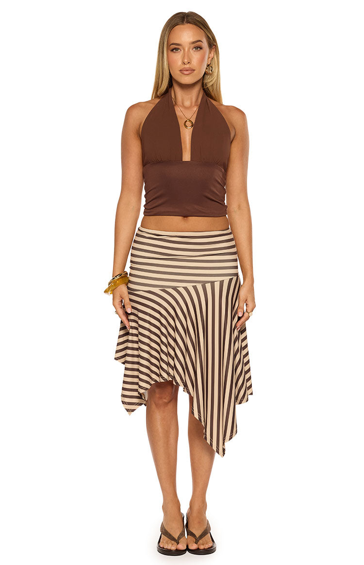 Kerlina Brown Halter Neck Top — 6
