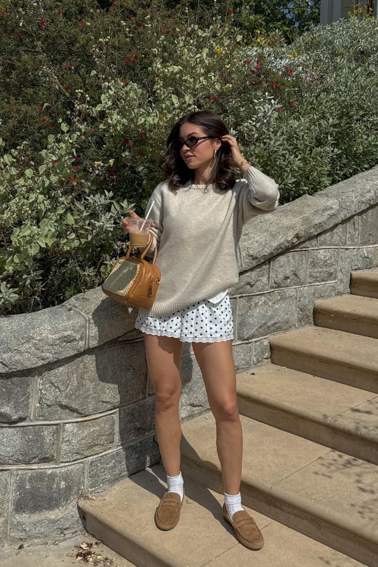 Arnie White Polka Dot Shorts — 6
