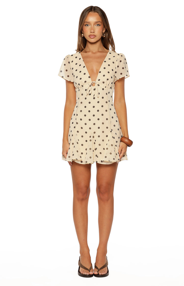 Koda Cream Polka Dot Mini Dress — 5