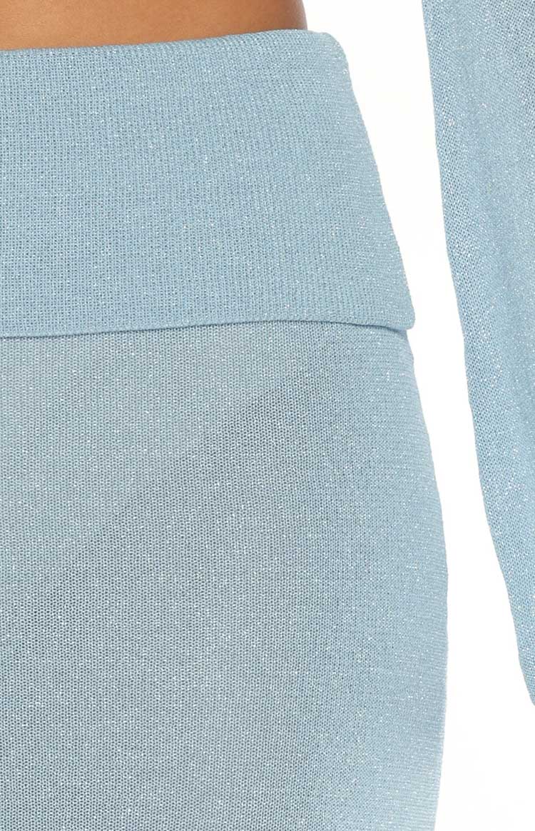 Simona Blue Maxi Knit Skirt — 12