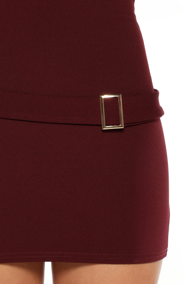 Marla Burgundy Micro Mini Dress — 11