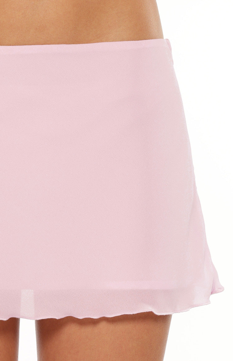 Delta Pink Woven Mini Skirt — 10