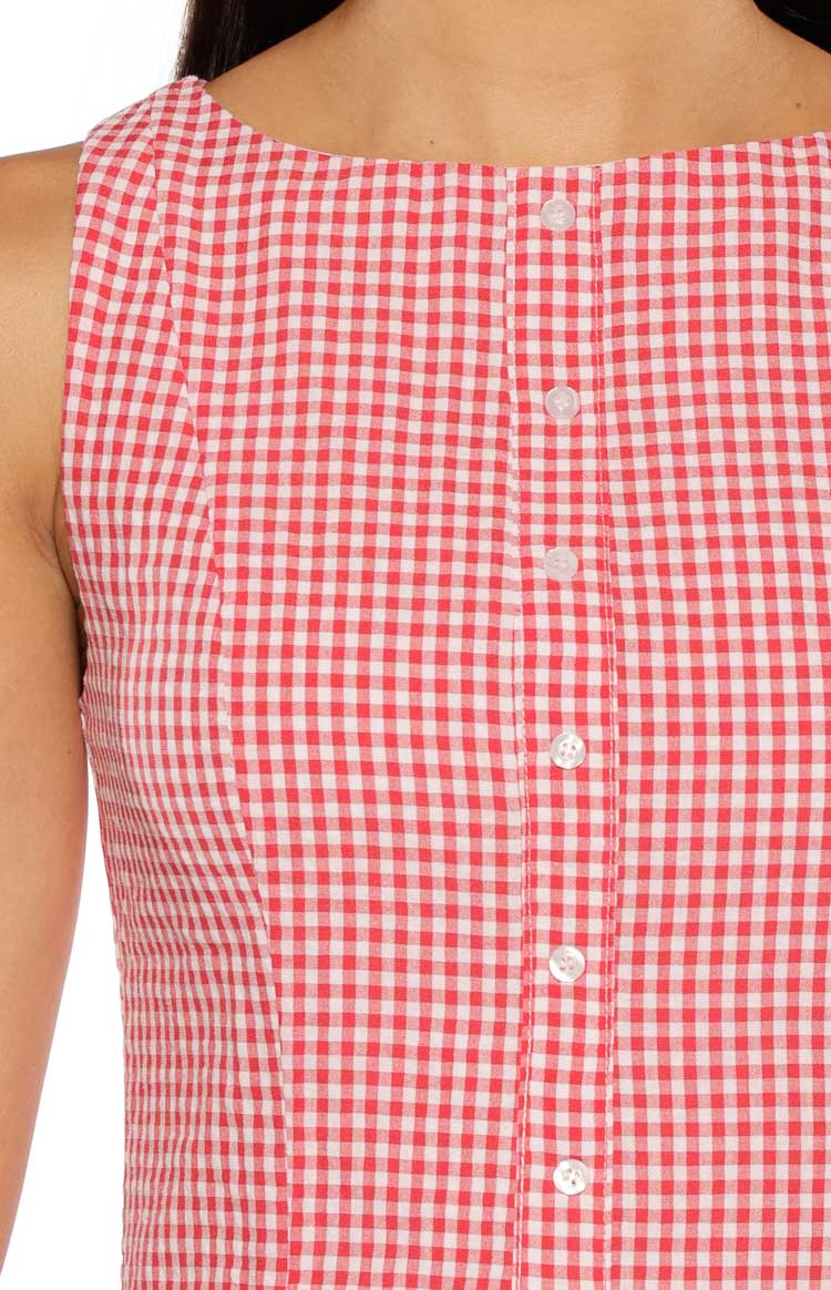 Jordyn Red Gingham Mini dress — 8