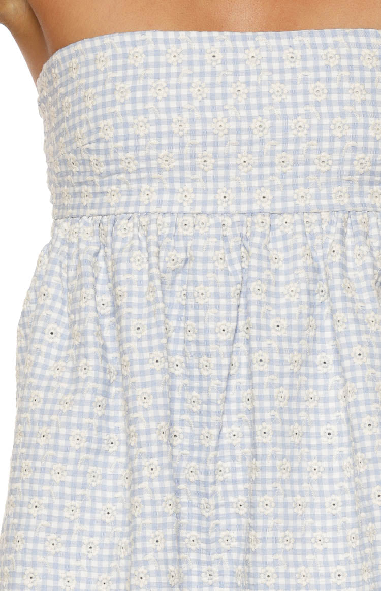 Berrie Blue Strapless Mini Dress — 6
