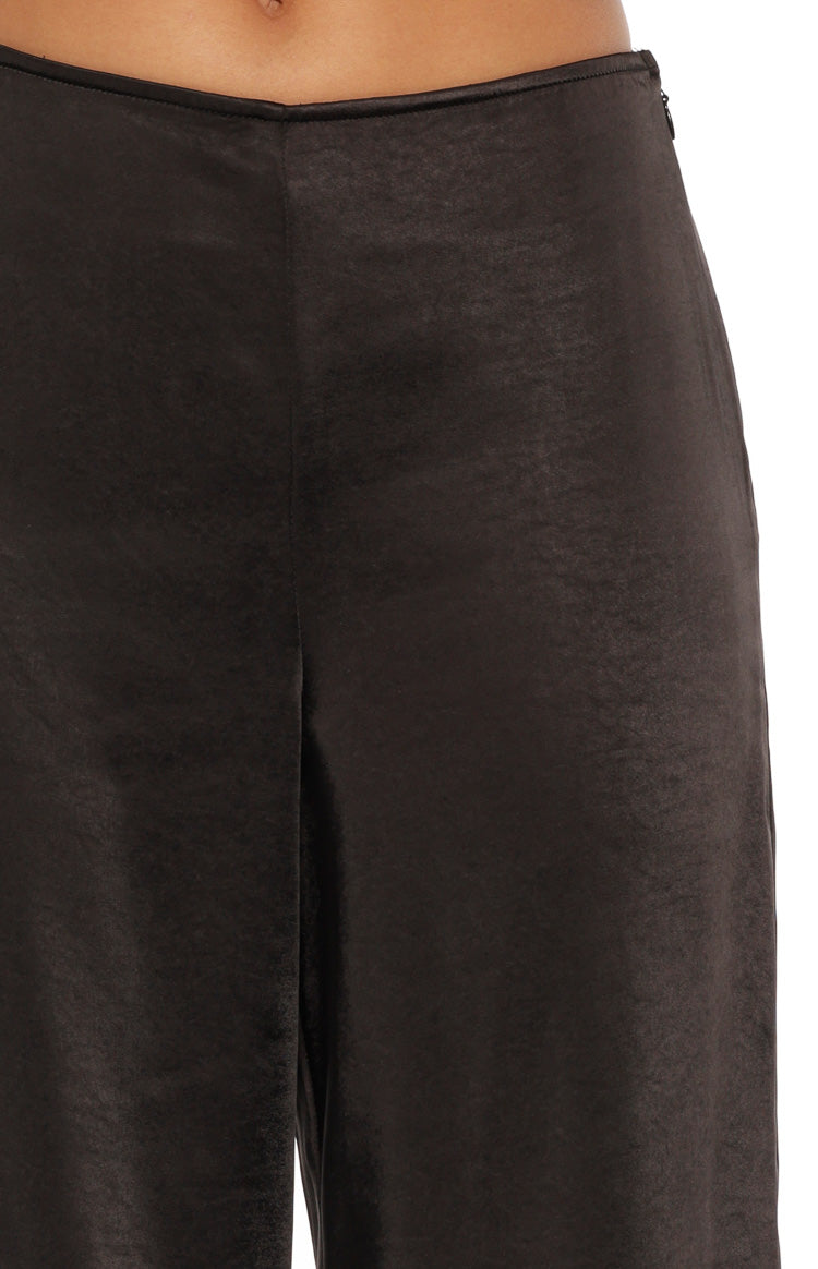 Orla Black Satin Straight Leg Pants — 11