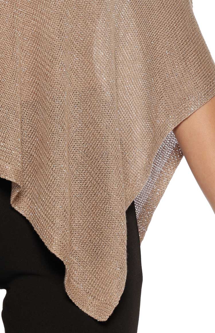 Pipa Metallic Knit Poncho — 10