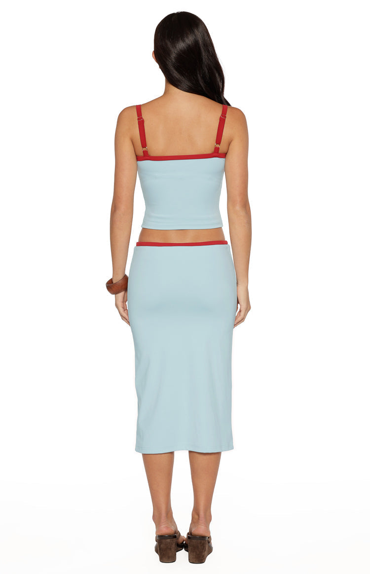 Myles Blue Strappy Tank Top — 12
