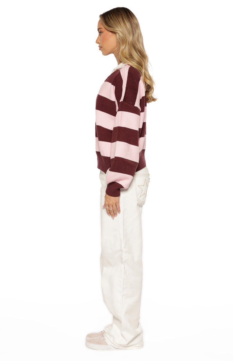 Rina Pink Stripe Polo — 7