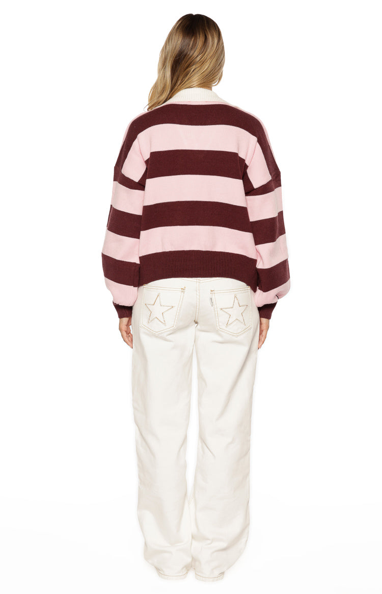 Rina Pink Stripe Polo — 8