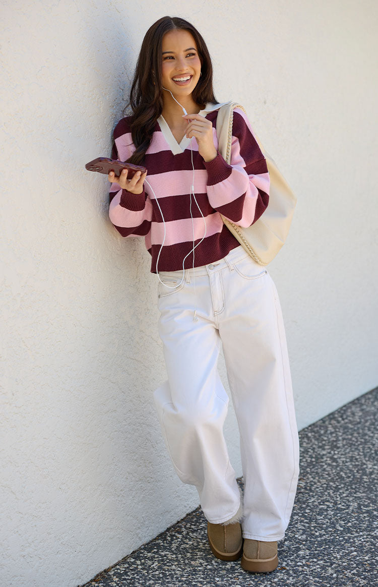 Rina Pink Stripe Polo — 11
