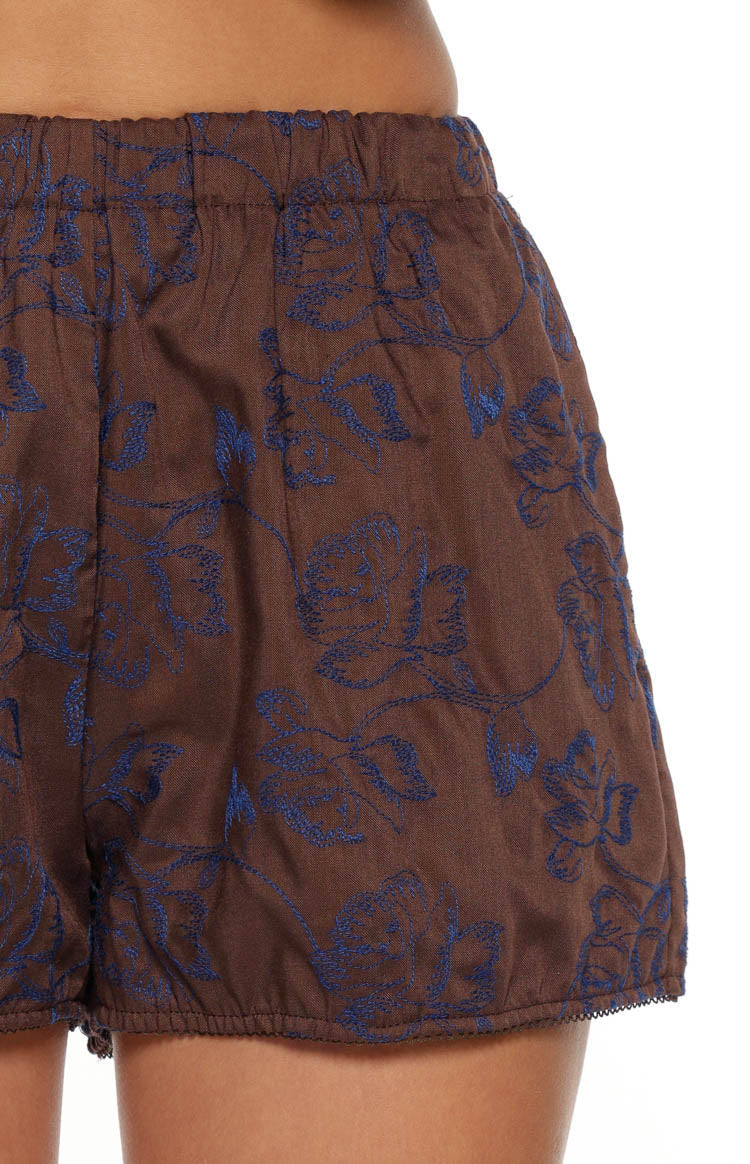 Ailany Brown Floral Shorts — 7