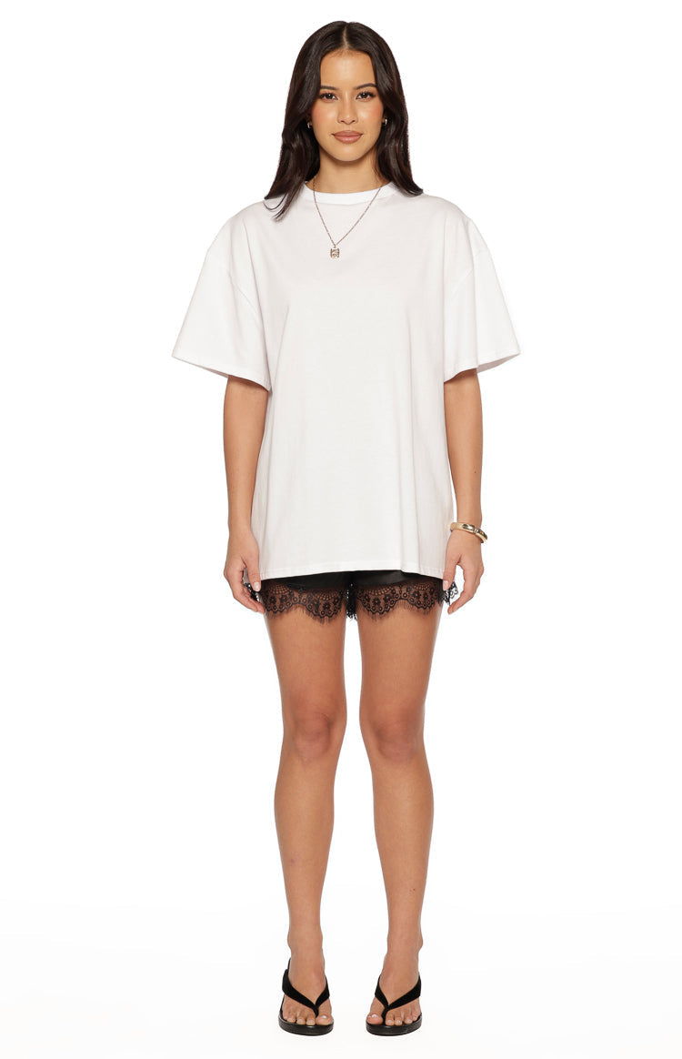 Alba Plain White Tee — 4