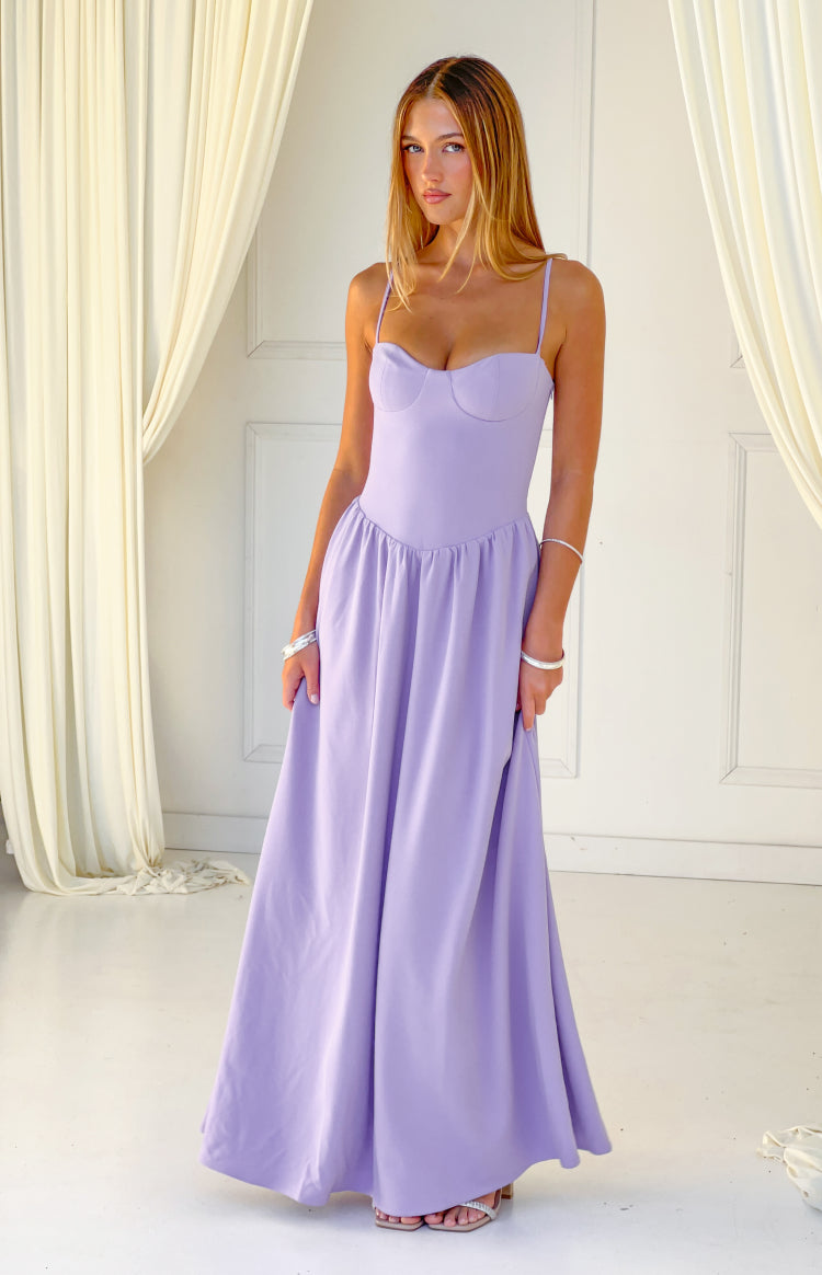 Almost Yours Lilac Crepe Maxi Dress — 2