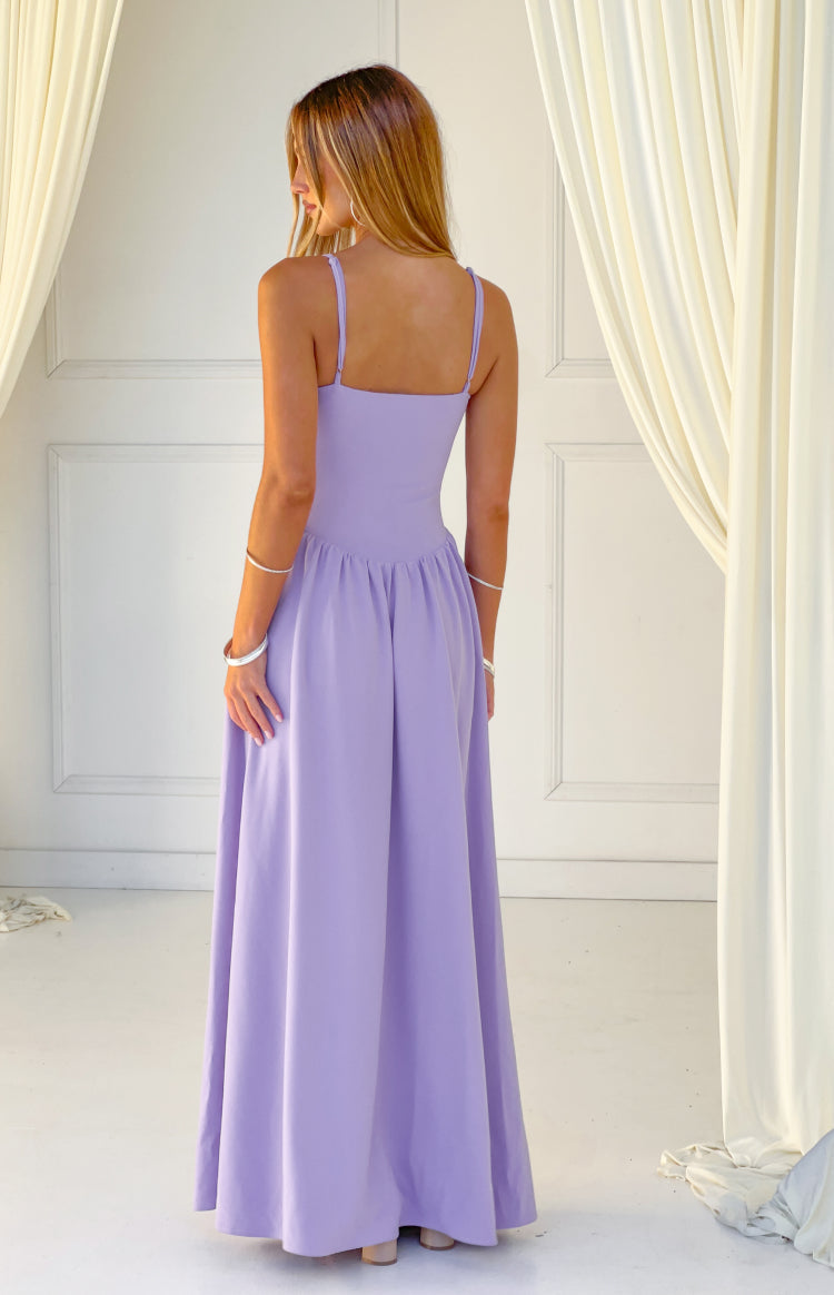 Almost Yours Lilac Crepe Maxi Dress — 5