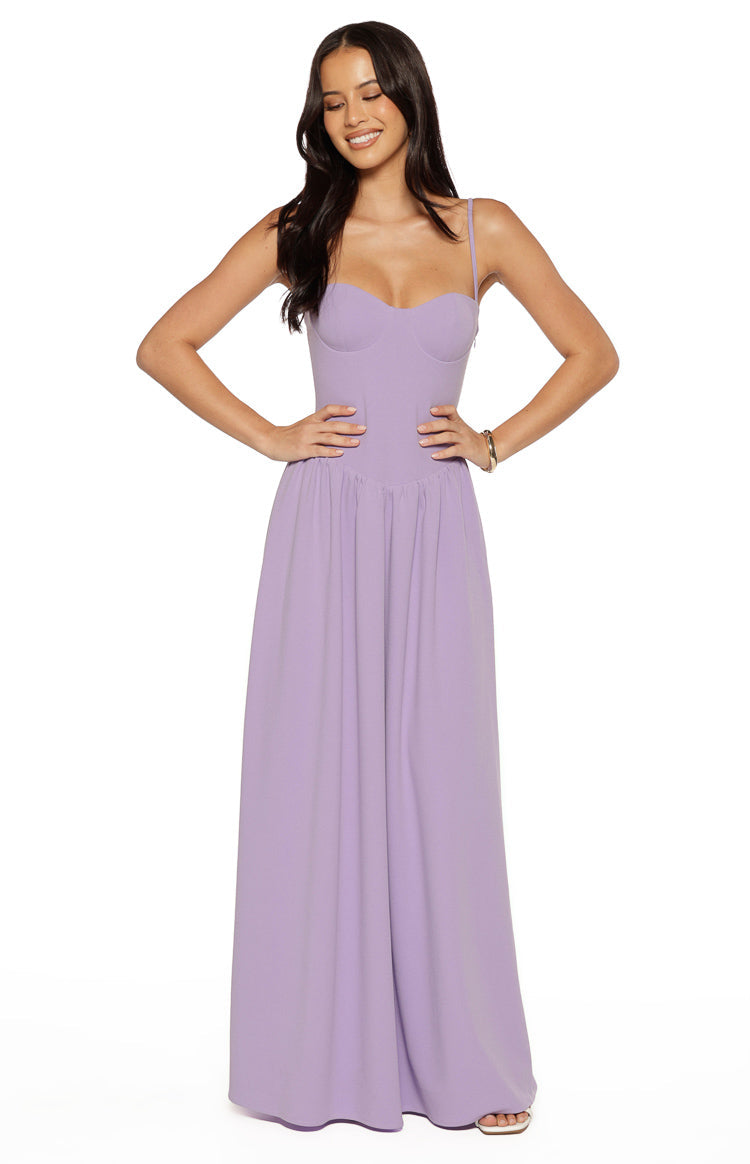 Almost Yours Lilac Crepe Maxi Dress — 6