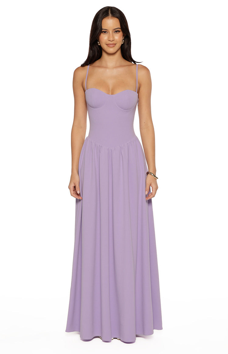 Almost Yours Lilac Crepe Maxi Dress — 7