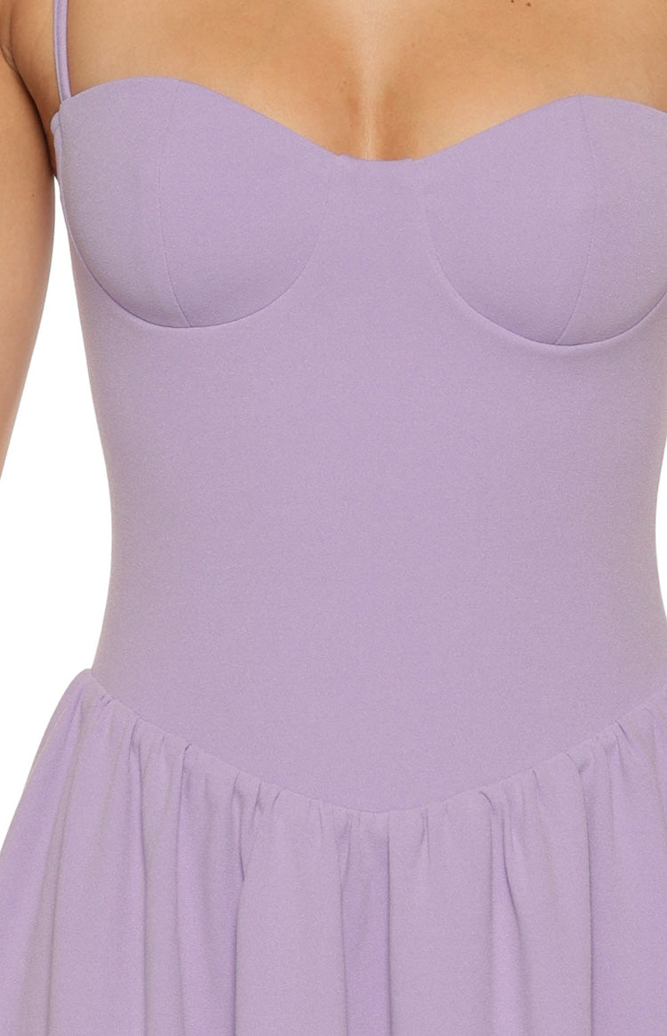 Almost Yours Lilac Crepe Maxi Dress — 10