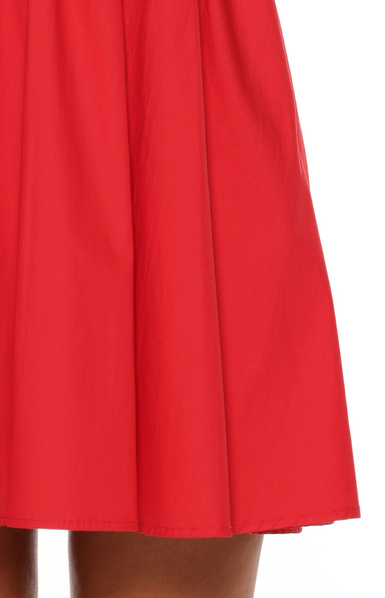 Gracelyn Red Embroidered Mini Dress — 6