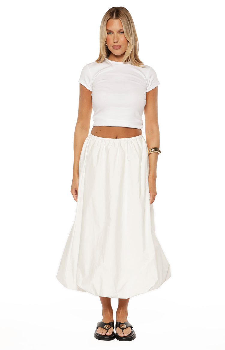 Dorothy White Bubble Hem Skirt — 11
