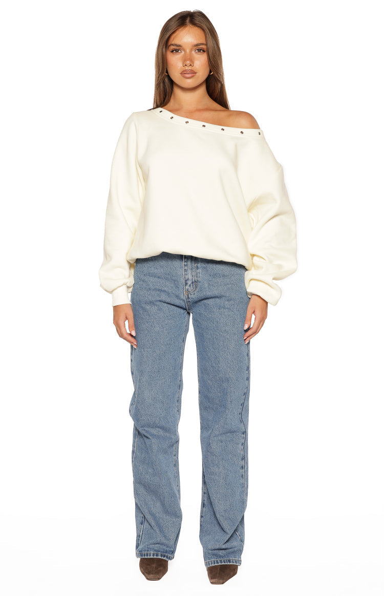 Fran Eyelet Mid Wash Pocket Jeans — 8