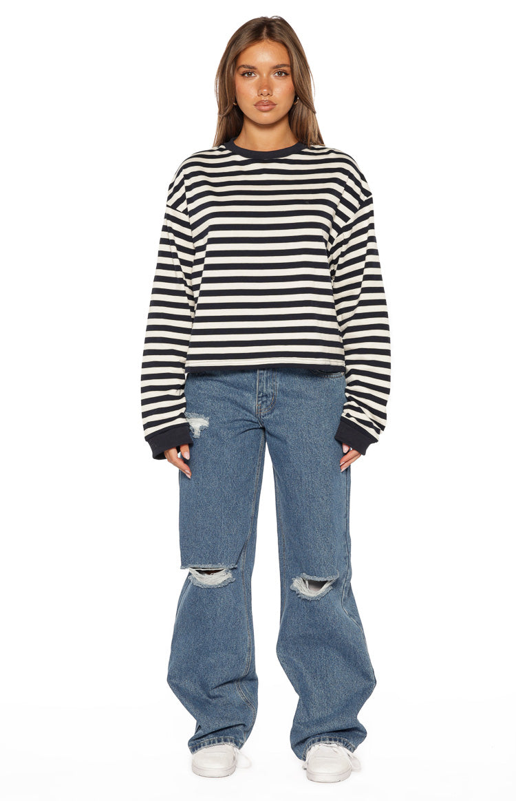 Roxie Mid Wash Ripped Jeans — 9