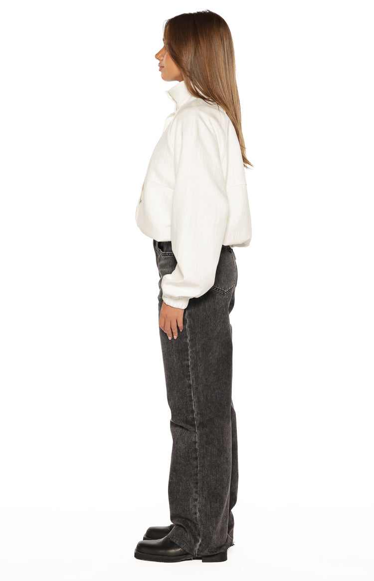 Enya Cream Funnel Neck Sports Jacket — 12